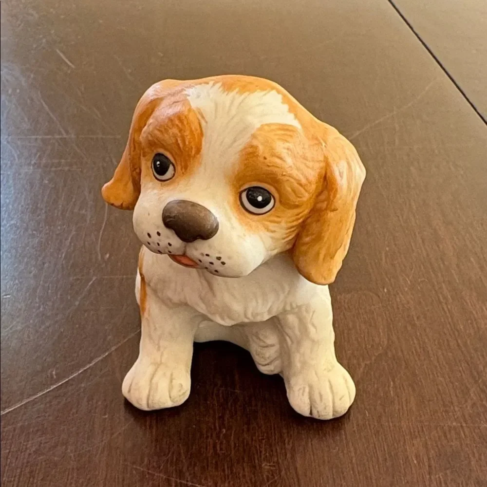 Vintage Homco Cocker Spaniel puppy dog 1980s.